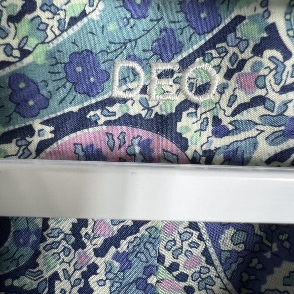 70s Psychedelic Blue Purple Paisley Long Sleeve Mens Button Up Shirt Italy Woven - Picture 14 of 15